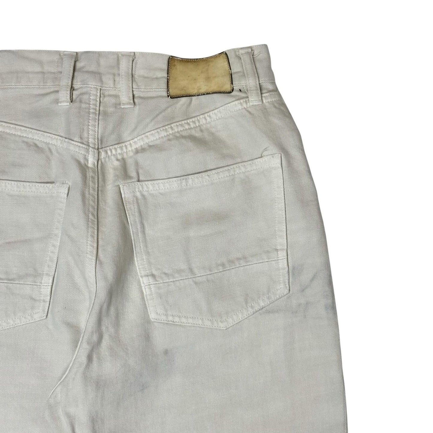 Golden Goose Judy Jeans Ecru Cream Made In Italy Straight Leg 29w 28l