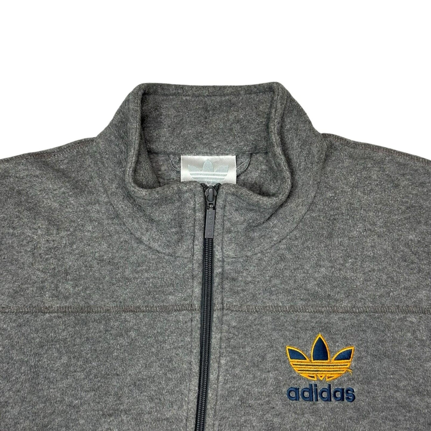 Vintage Adidas Fleece Men’s Medium Grey Embroidered Trefoil Logo 90’s Sportswear