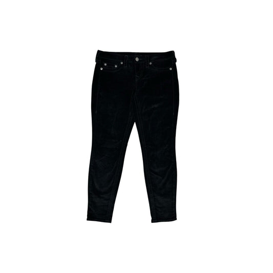 00’s True Religion Casey Velour Trousers Women’s 29w 30l Low Rise Made In USA