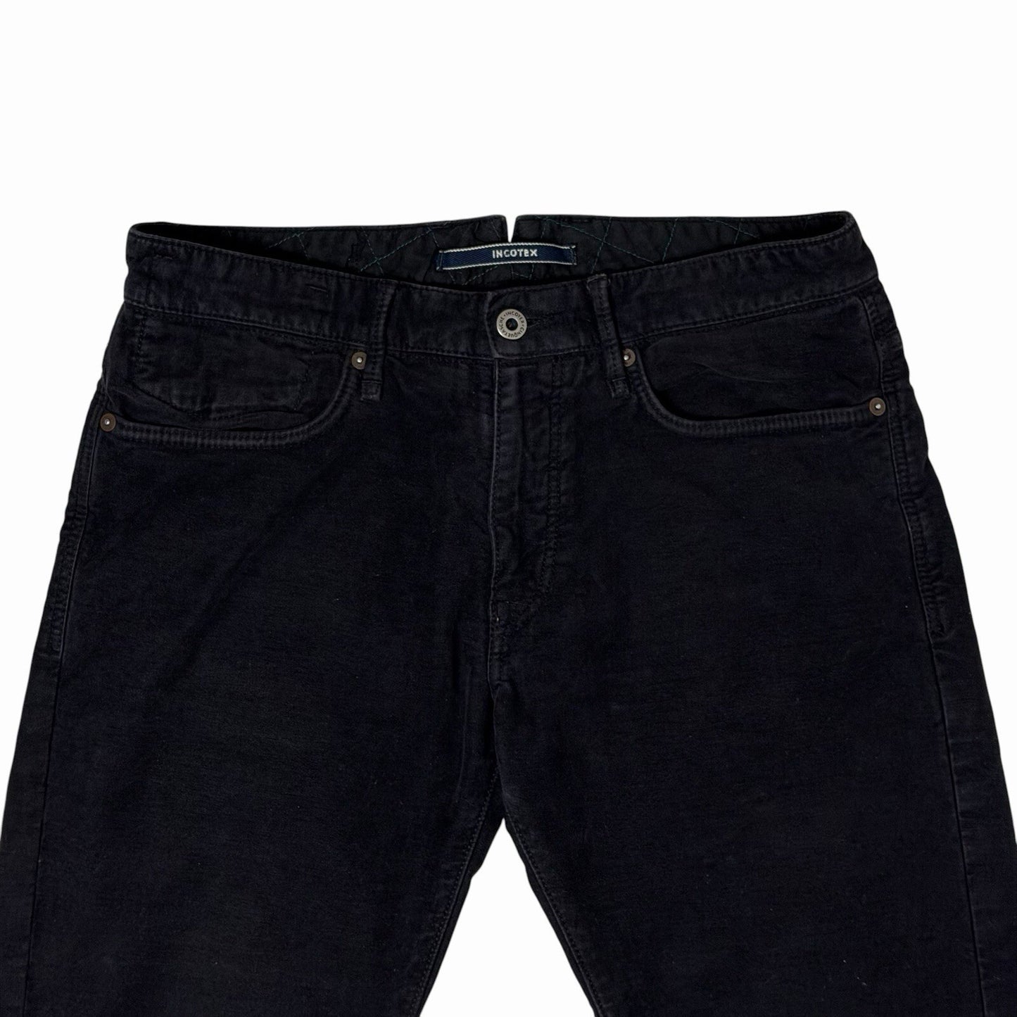 Vintage Incotex Skyc Trousers Men’s 32w 31l Dark Navy Blue Made In Italy Slowear
