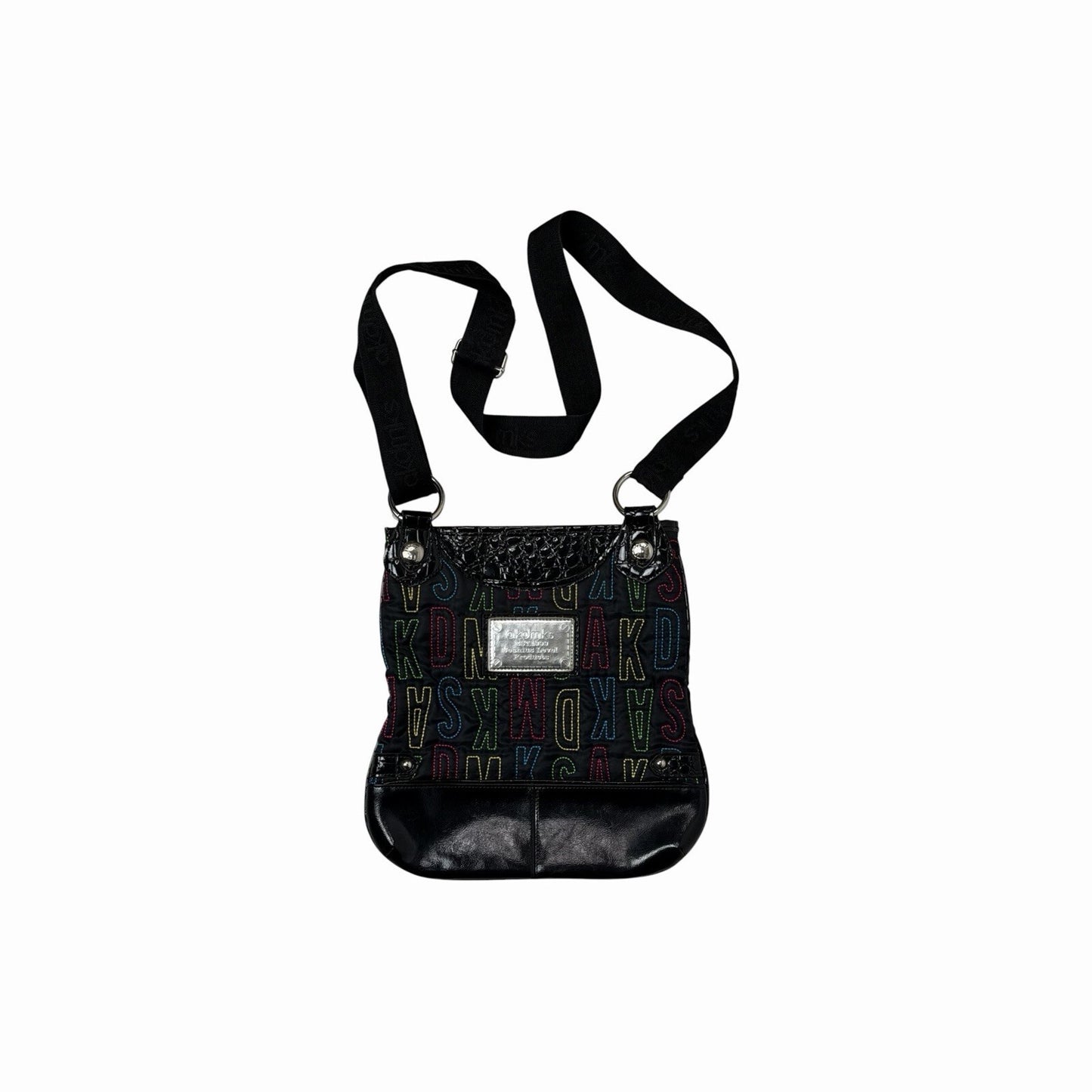 Vintage Akademiks Cross Body Bag Black Embroidered Logo Unisex Akdmks y2k 00’s