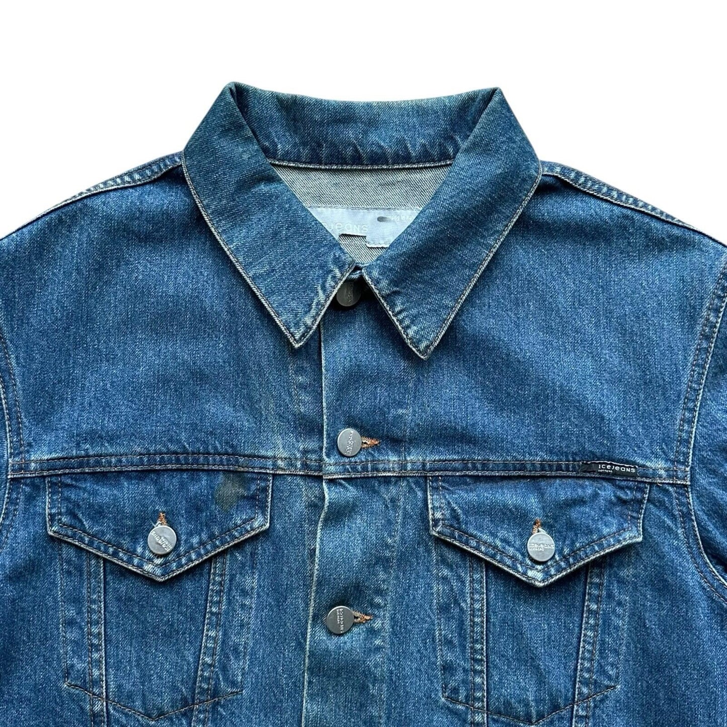 Vintage Iceberg Denim Jacket Men’s Medium Blue Made In Italy