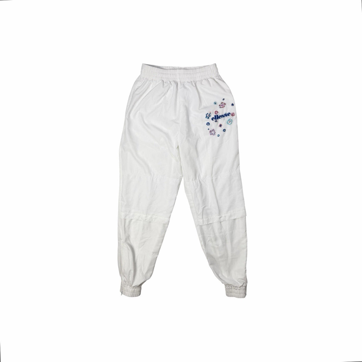 Vintage Ellesse Tracksuit Bottoms White Men’s Large White Retro Sportswear