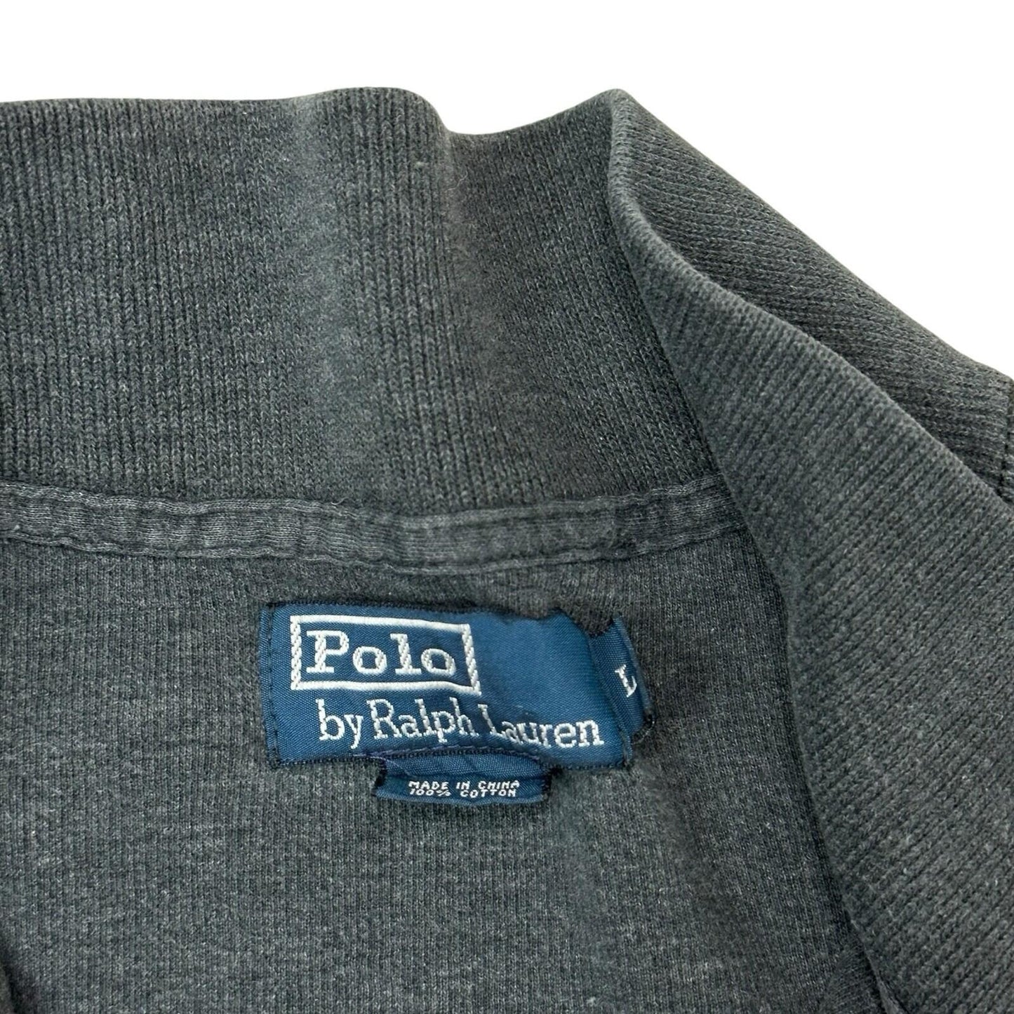 Polo Ralph Lauren Quarter Zip Jumper Men’s Large Grey/Blue