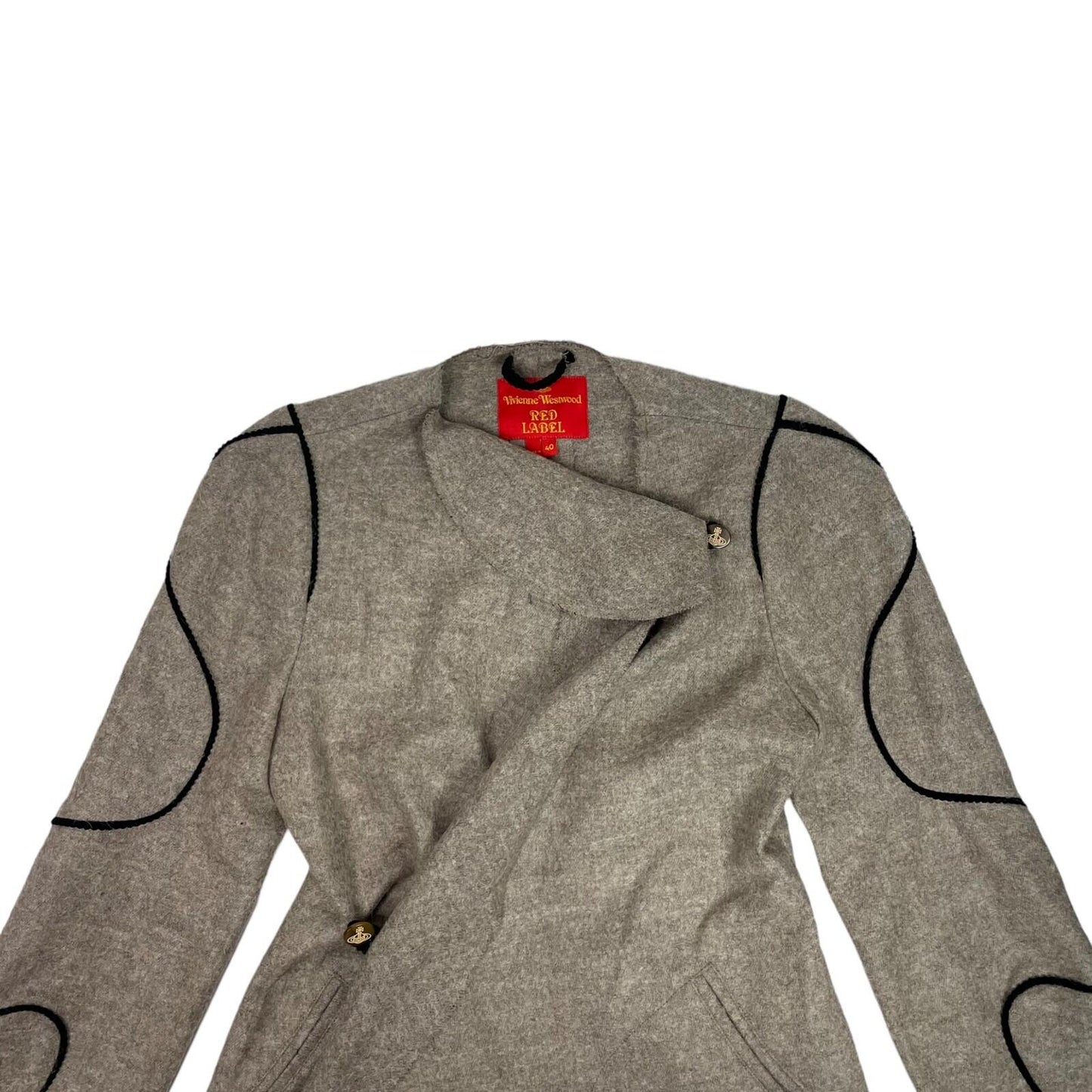 AW15 Runway Vivienne Westwood Coat Wool Manteau Grey XS Made In Italy Red Label