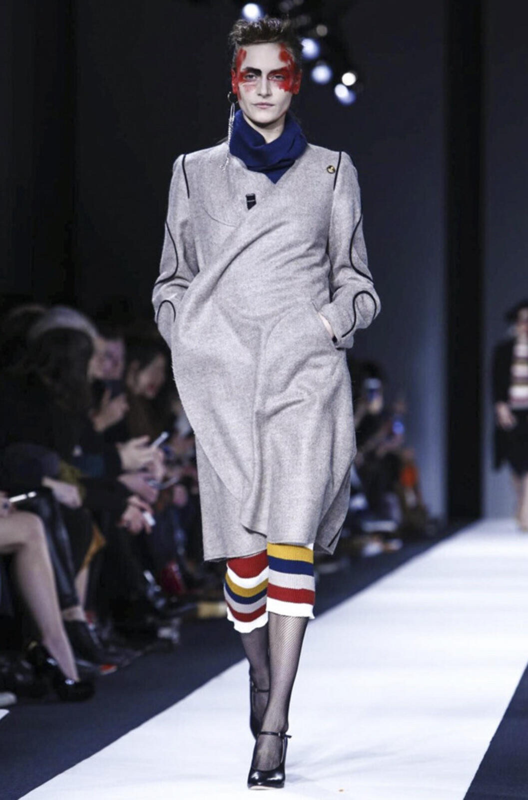 AW15 Runway Vivienne Westwood Coat Wool Manteau Grey XS Made In Italy Red Label