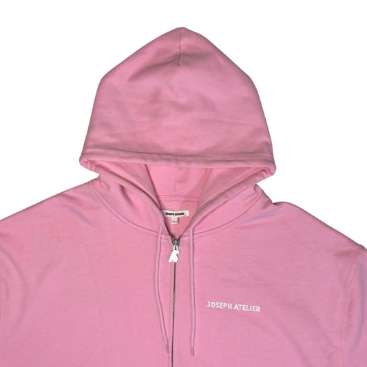 Joseph Atelier Hoodie Men’s Large Pink Embroidered Logo Made In Portugal