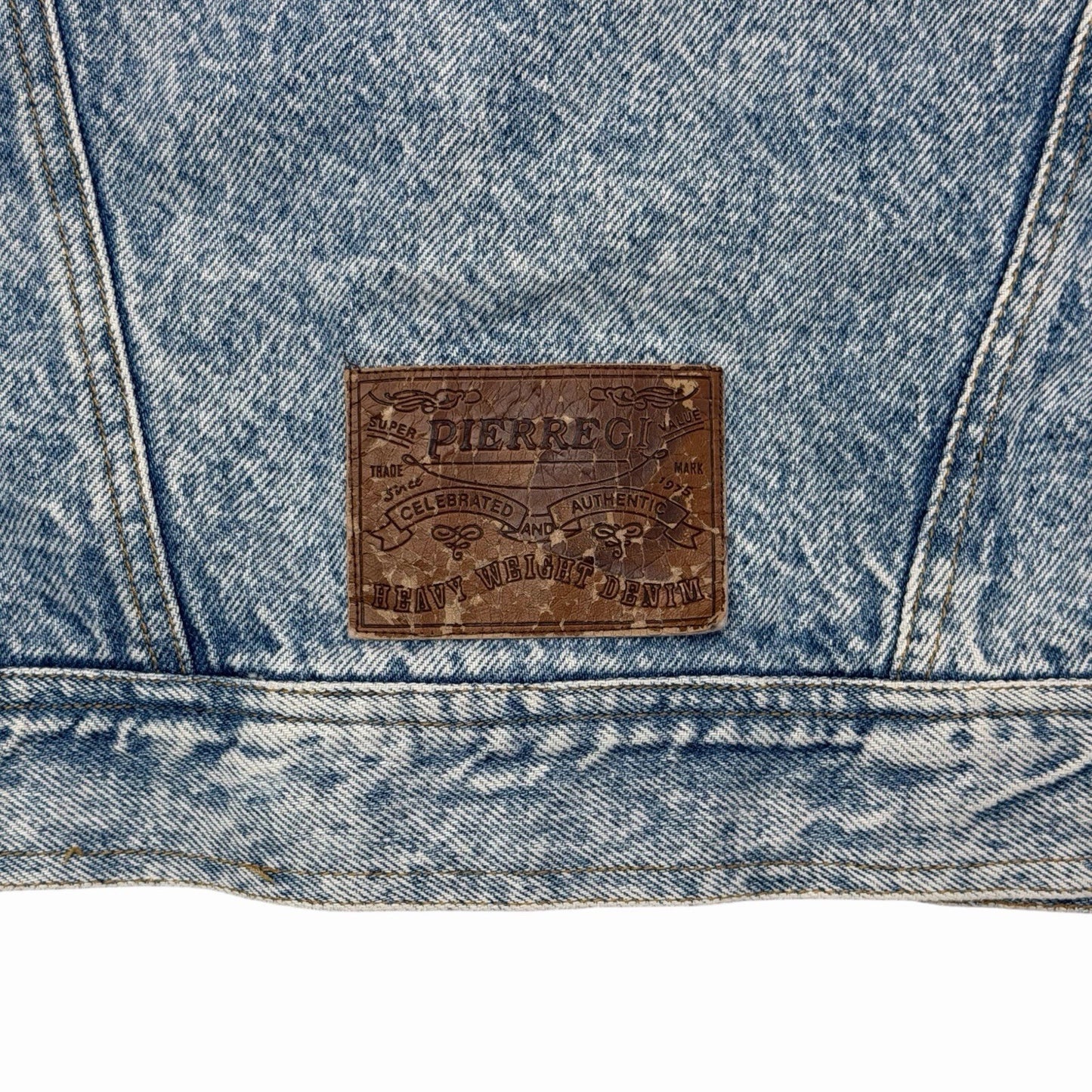 Vintage 80’s Pierregi Denim Jacket Men’s Large Blue Made In Italy