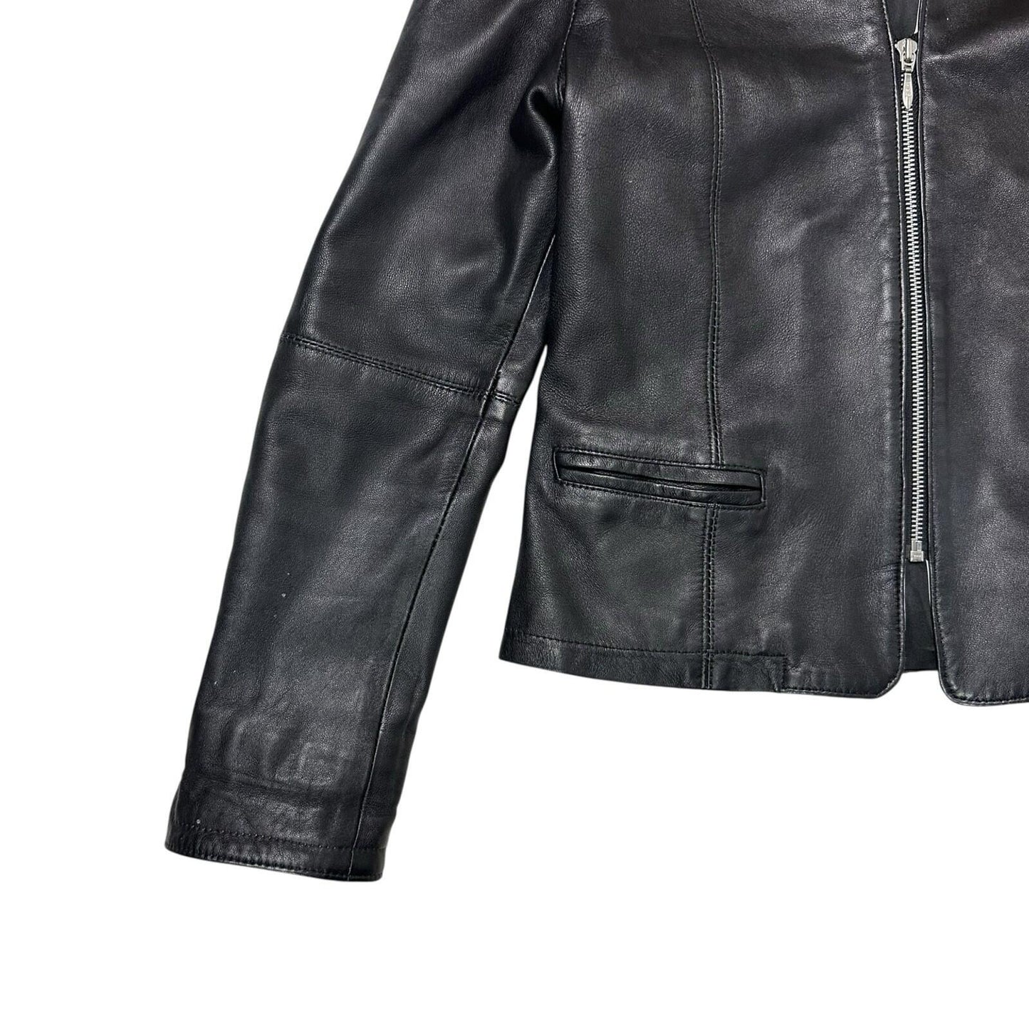 Vintage Sardar Leather Jacket Women’s Biker Style UK12 Black Made In England