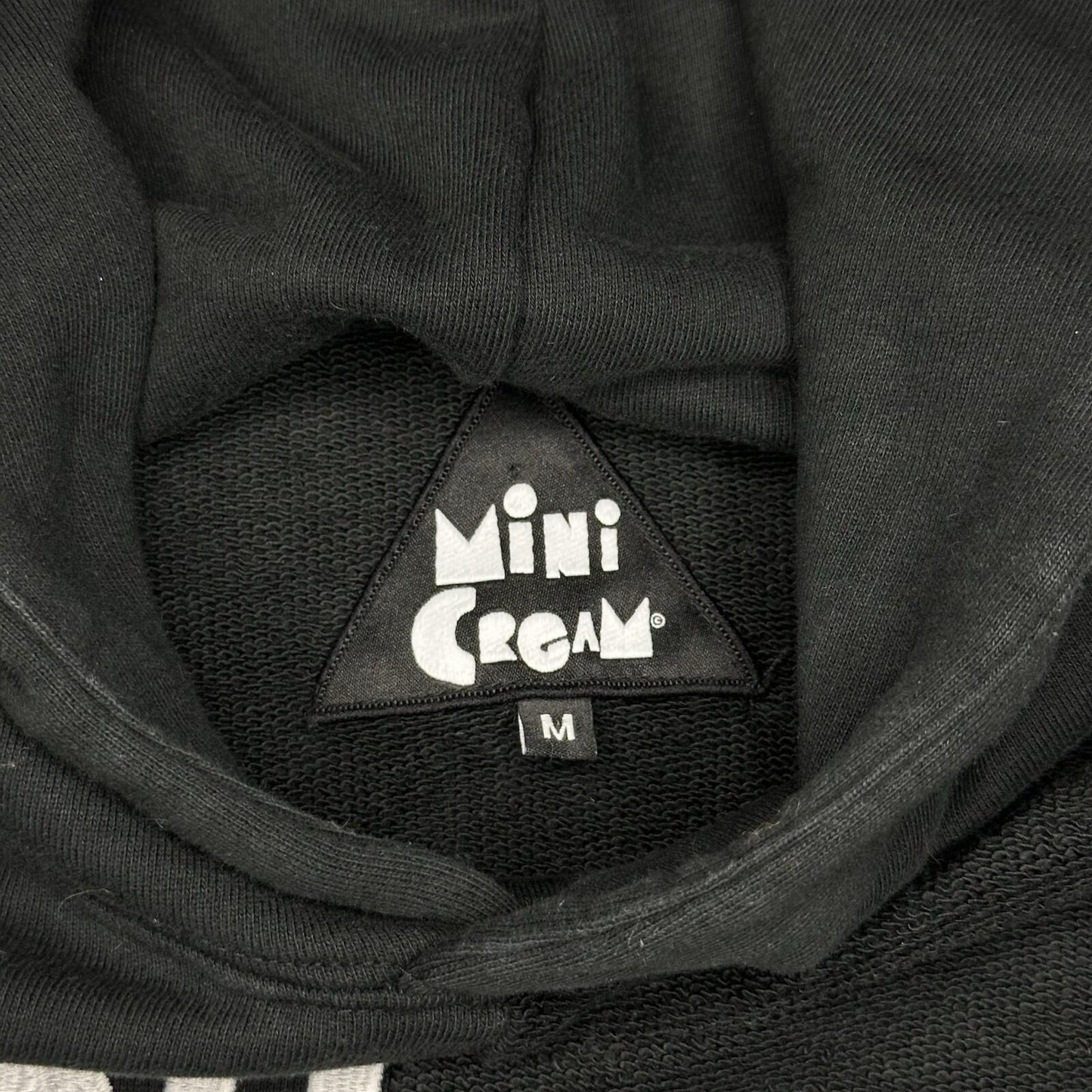 Mini Cream Hoodie Women’s Medium Black Cropped Style With Embroidery And Prints