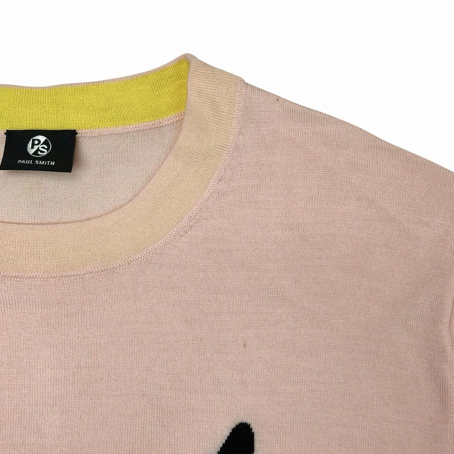 Paul Smith Shadow Bunny Sweater Women’s XL Pink And Black Wool Cashmere
