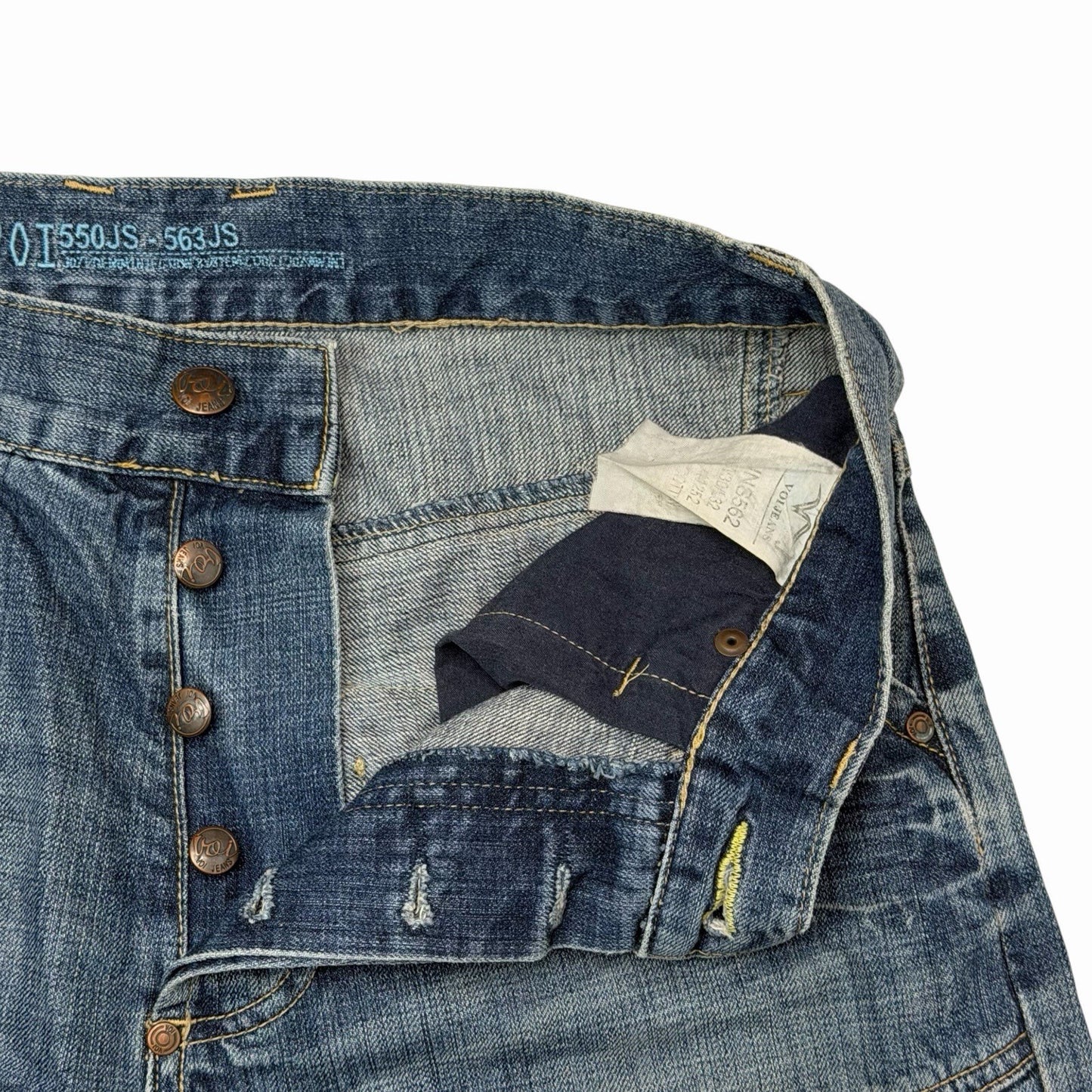 Vintage Voi Denim Jeans 30w 32l Distressed Dark Blue 00’s Retro y2k