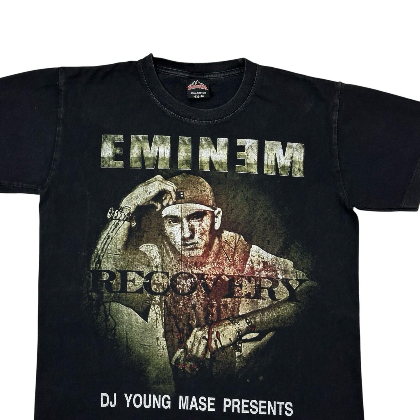 2010 Eminem Recovery T-Shirt Men’s Medium Black Graphic Print