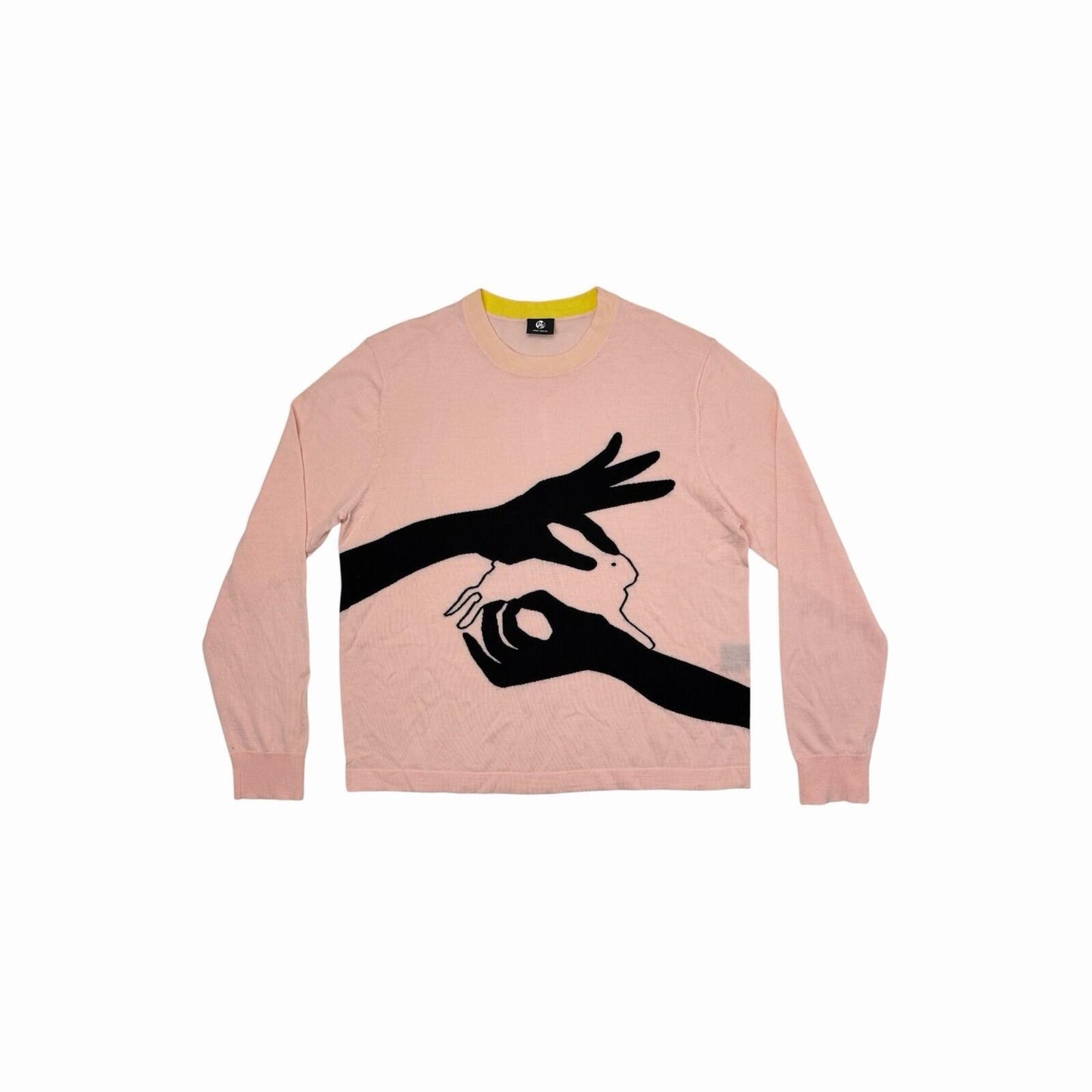 Paul Smith Shadow Bunny Sweater Women’s XL Pink And Black Wool Cashmere
