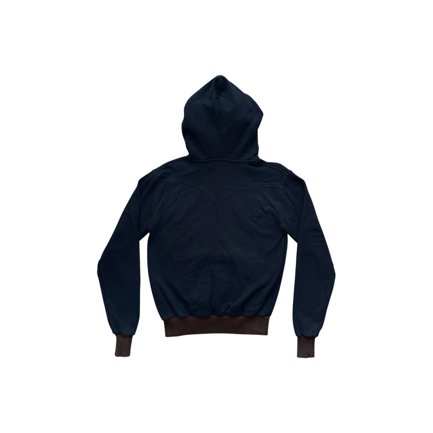Youths In Balaclava Hoodie Men’s Small Navy And Brown Cotton Luxury Streetwear