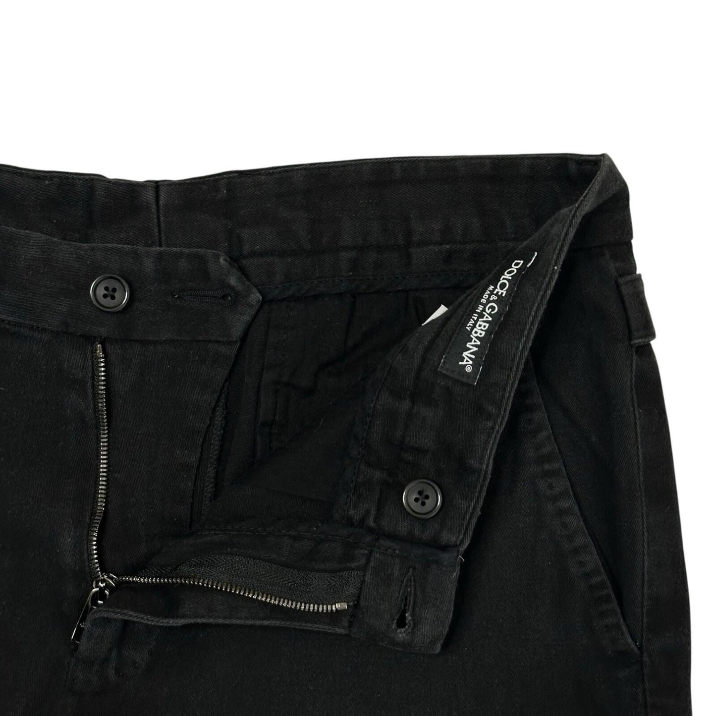 Vintage Dolce And Gabbana Women’s Trousers 29w Black Slim Fit Made In Italy