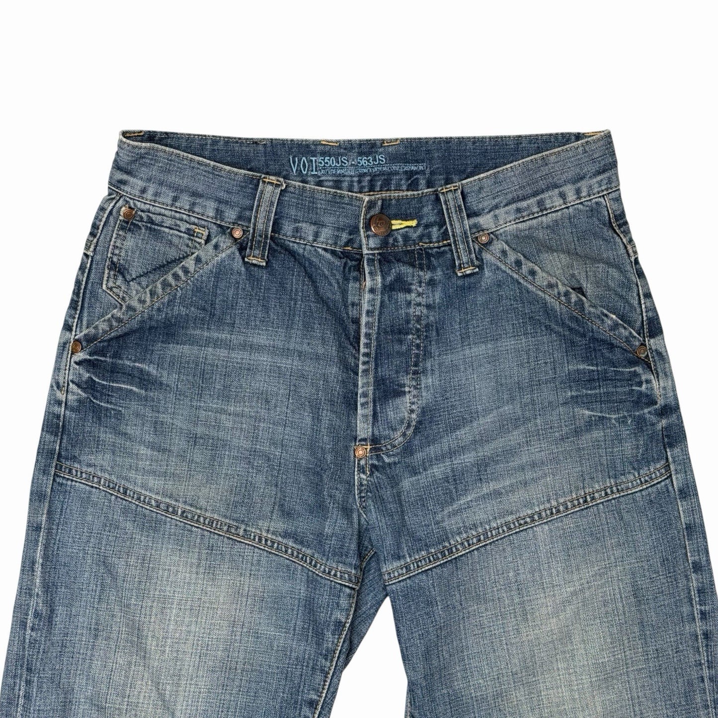 Vintage Voi Denim Jeans 30w 32l Distressed Dark Blue 00’s Retro y2k