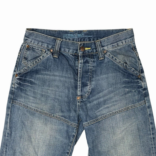 Vintage Voi Denim Jeans 30w 32l Distressed Dark Blue 00’s Retro y2k