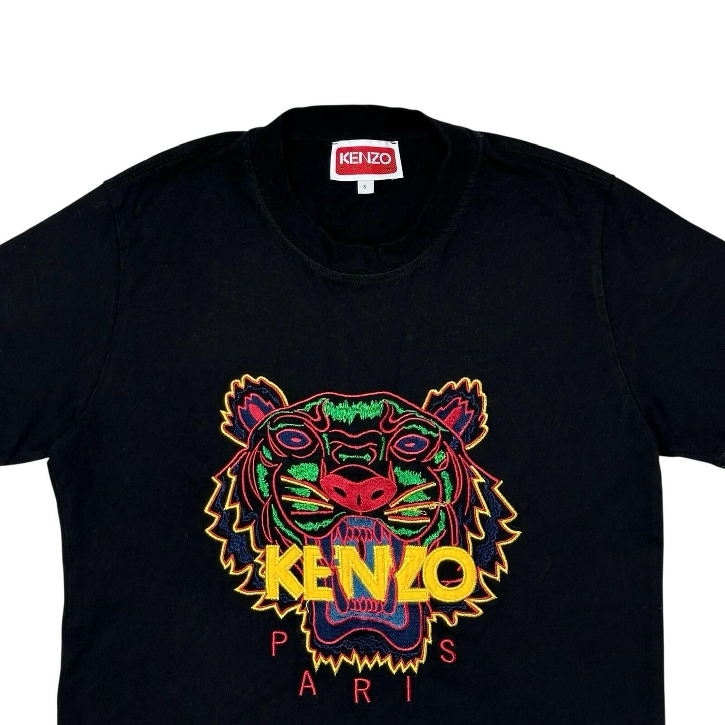 Kenzo Tiger T-Shirt Men’s Small Black Embroidered Logo