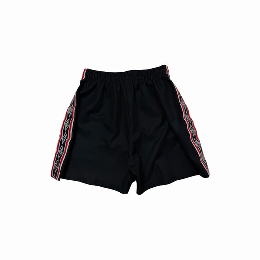 Vintage 1998 Manchester United Shorts Umbro Away Kit Youth Small Black