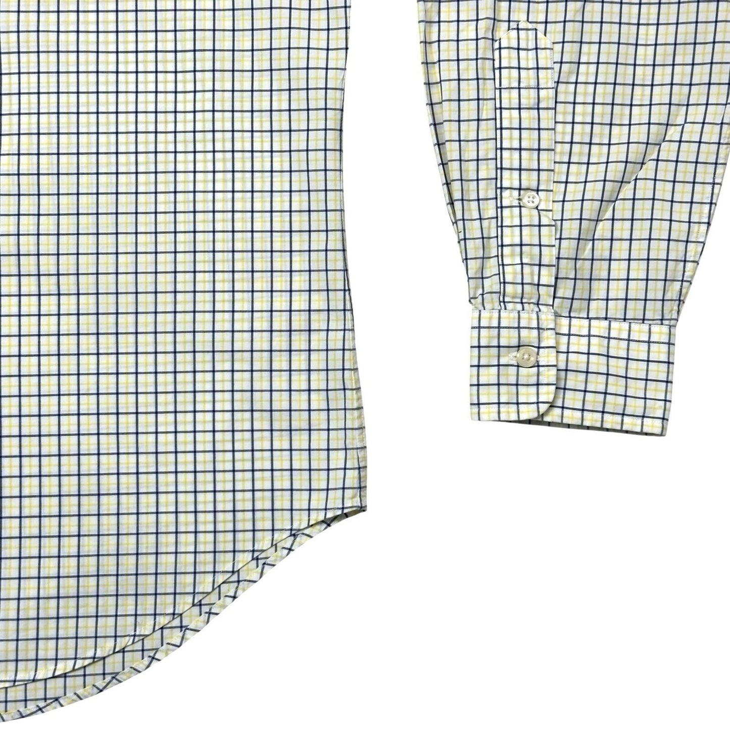 Vintage Polo Ralph Lauren Shirt Men’s Large Yellow, Blue And White Check