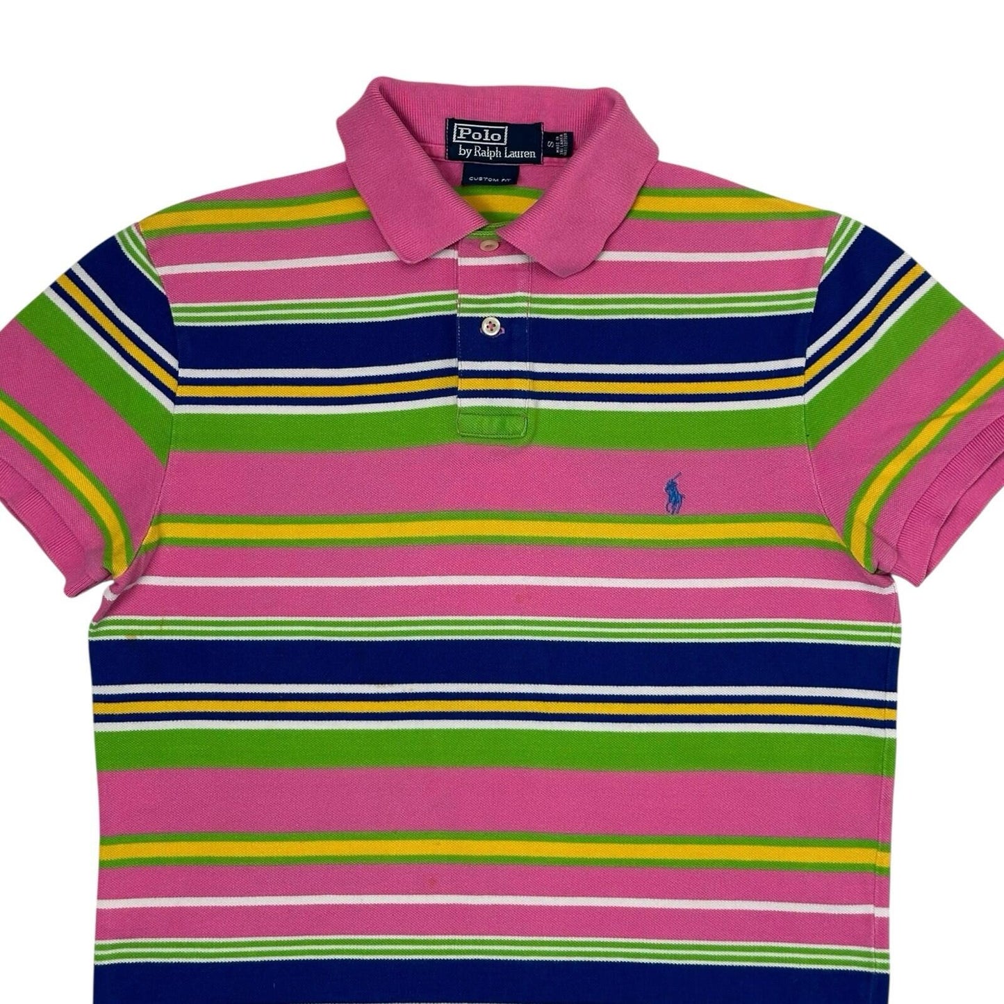 Vintage Polo Ralph Lauren Polo Shirt Men’s Small Multicoloured Stripe Preppy