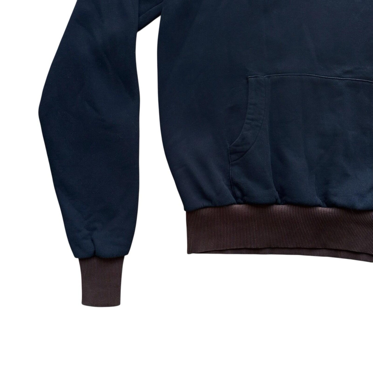 Youths In Balaclava Hoodie Men’s Small Navy And Brown Cotton Luxury Streetwear