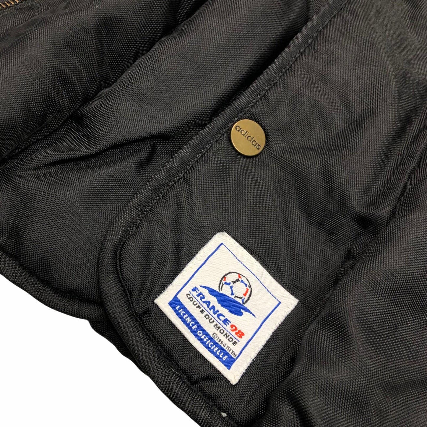 Vintage Adidas 1998 World Cup Black Jacket Men’s Large Embroidered Logo France