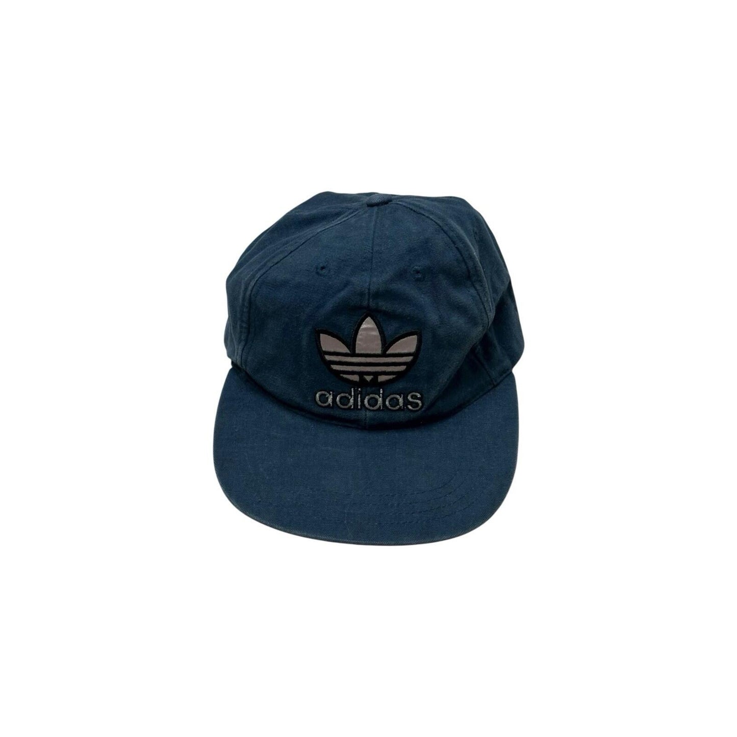 Vintage Adidas Cap Navy Blue OSFA Embroidered Trefoil Logo 90’s Sportswear