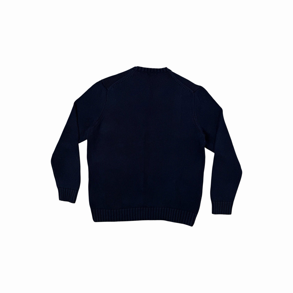 Vintage Polo Ralph Lauren Knit Sweater Men’s Large Navy Blue 00’s Spellout Logo