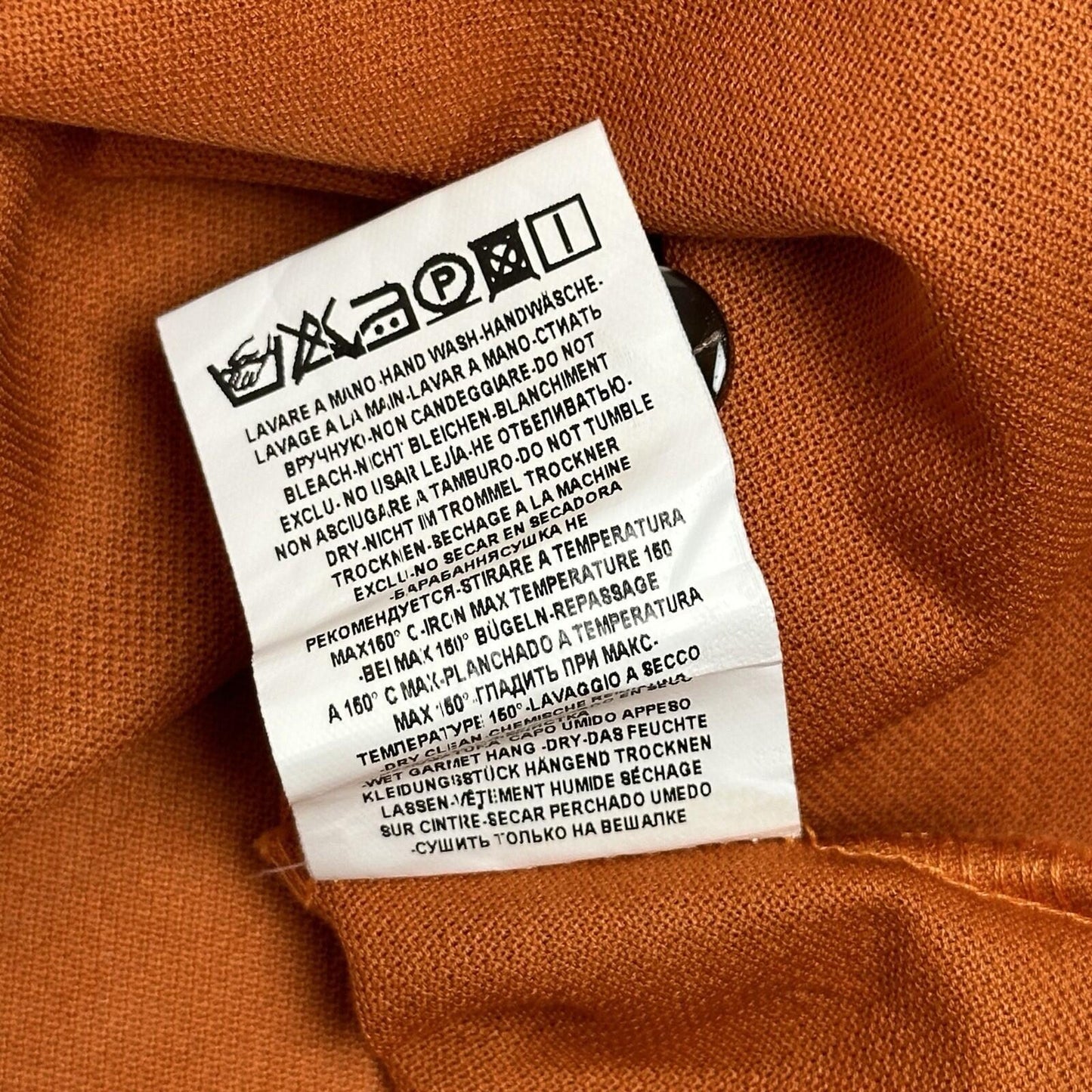Vintage Gran Sasso Polo Shirt Men’s Medium Orange Made In Italy