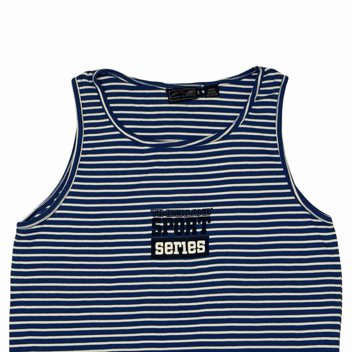 Vintage Timberland Sport Series Vest Top Men’s Medium Blue Stripe Tank 90’s
