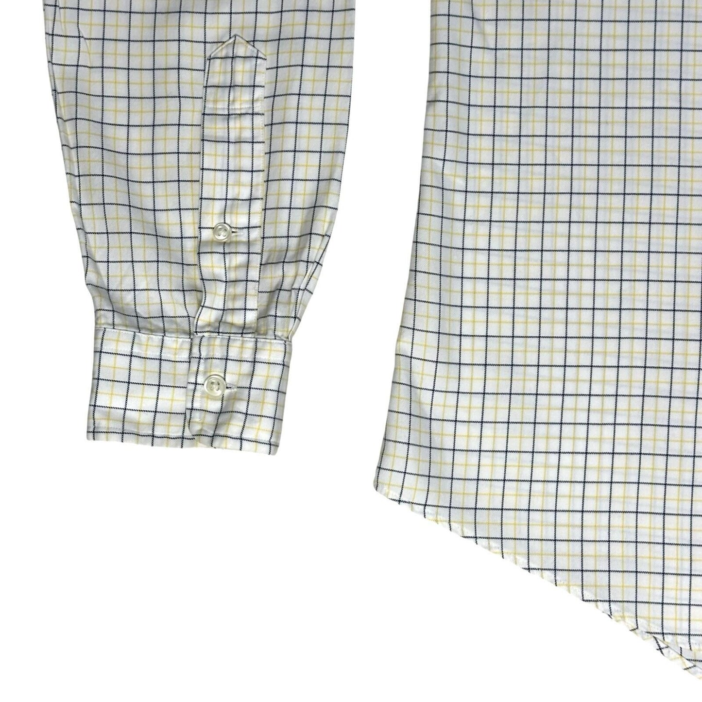 Vintage Polo Ralph Lauren Shirt White, Blue And Yellow Check Men’s Large
