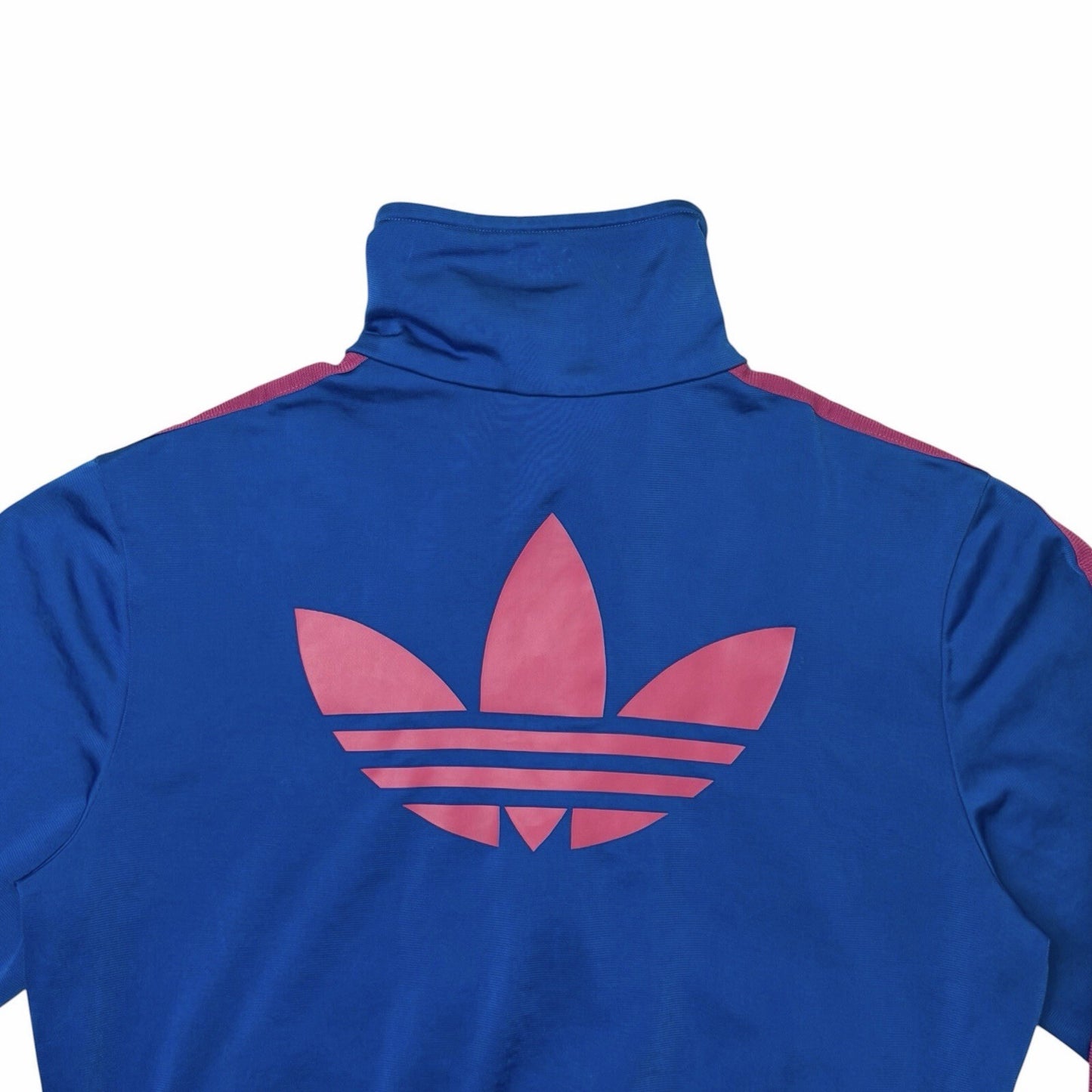 Vintage Adidas Track Jacket Women’s 12UK Blue And Pink Retro Sportswear