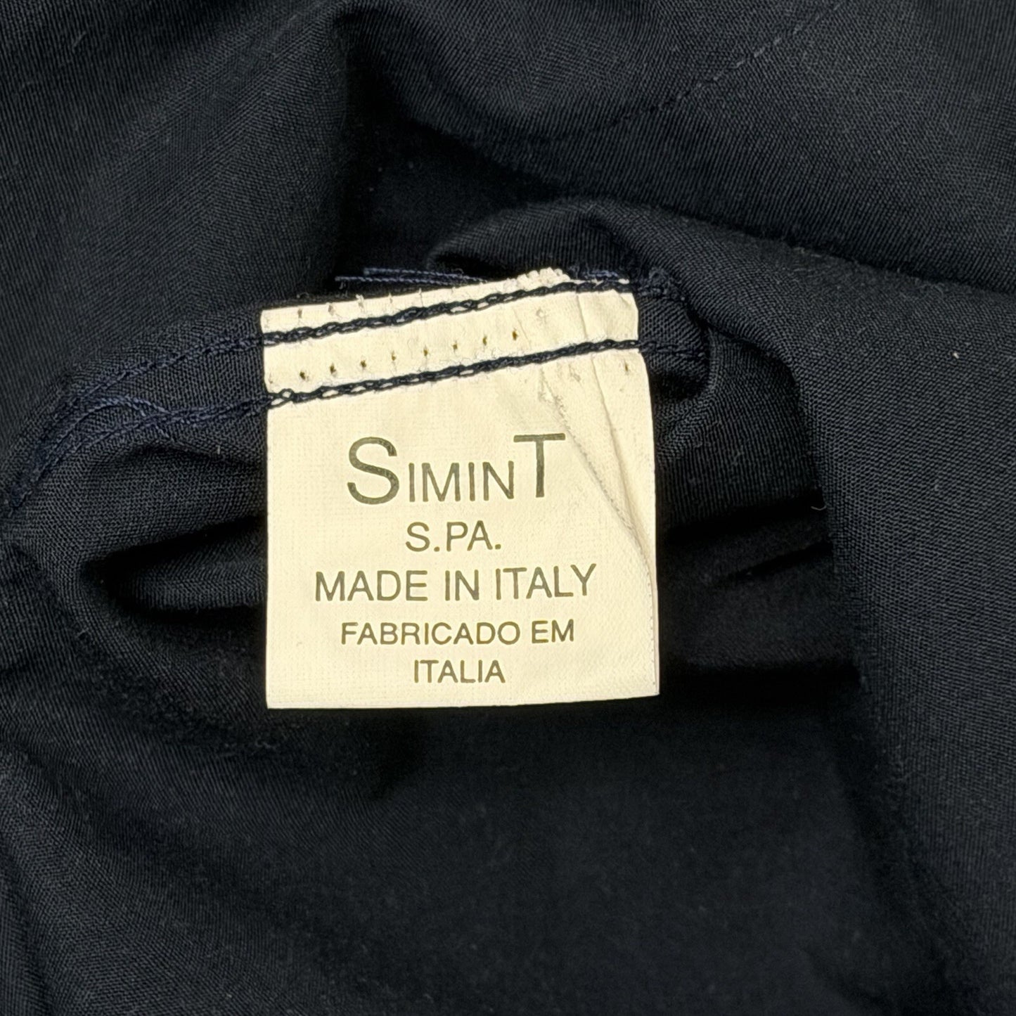 Vintage Moschino Logo Shirt Men’s XL Navy Blue Made In Italy Long Sleeve