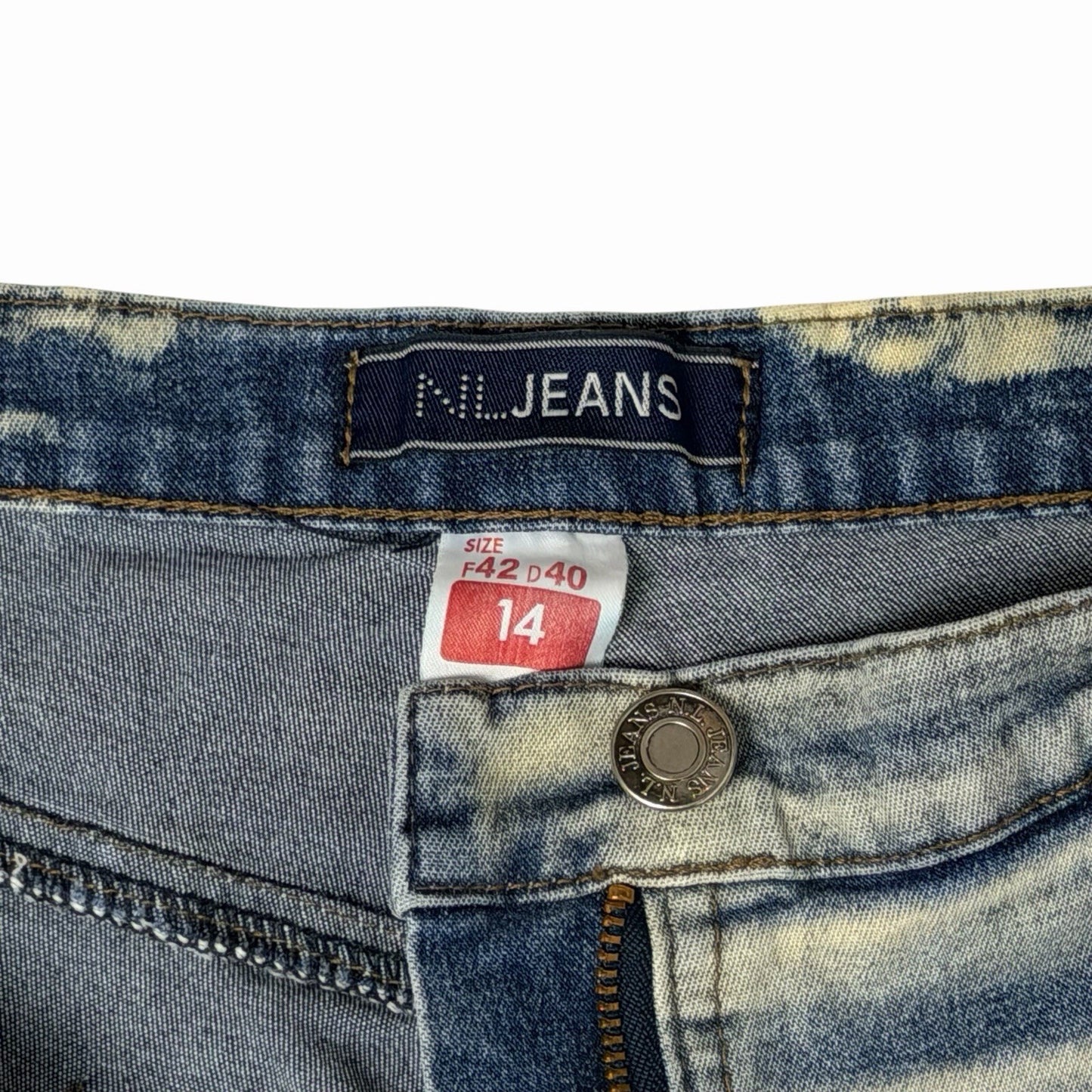 Vintage NL Jeans Cropped Jeans Women’s 30w Blue Bleached Denim y2k 00’s Retro