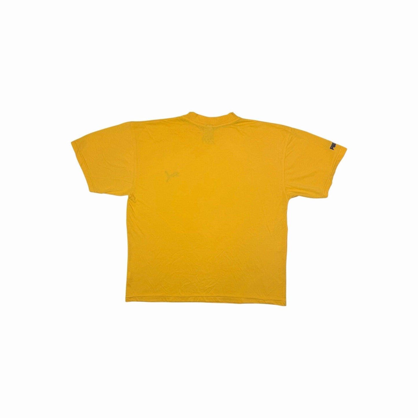 Vintage Puma T-Shirt Men's Medium Yellow Embroidered 80’s/90’s Retro Sportswear