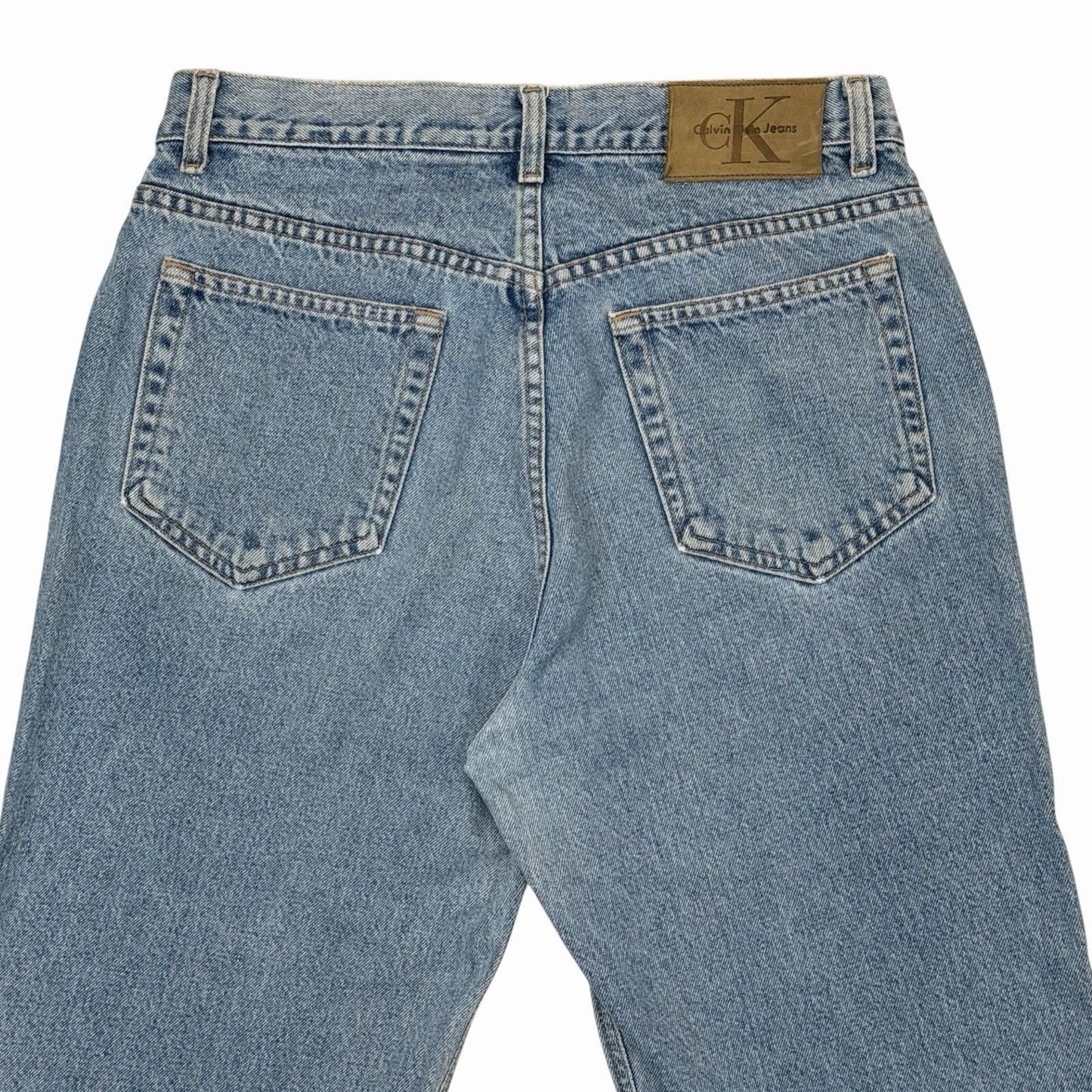 Vintage Calvin Klein Jeans 34w 32l Blue Denim Made In USA 90’s Straight Leg