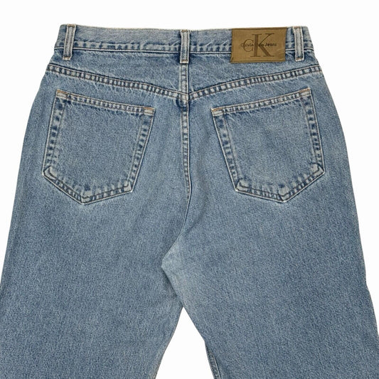 Vintage Calvin Klein Jeans 34w 32l Blue Denim Made In USA 90’s Straight Leg