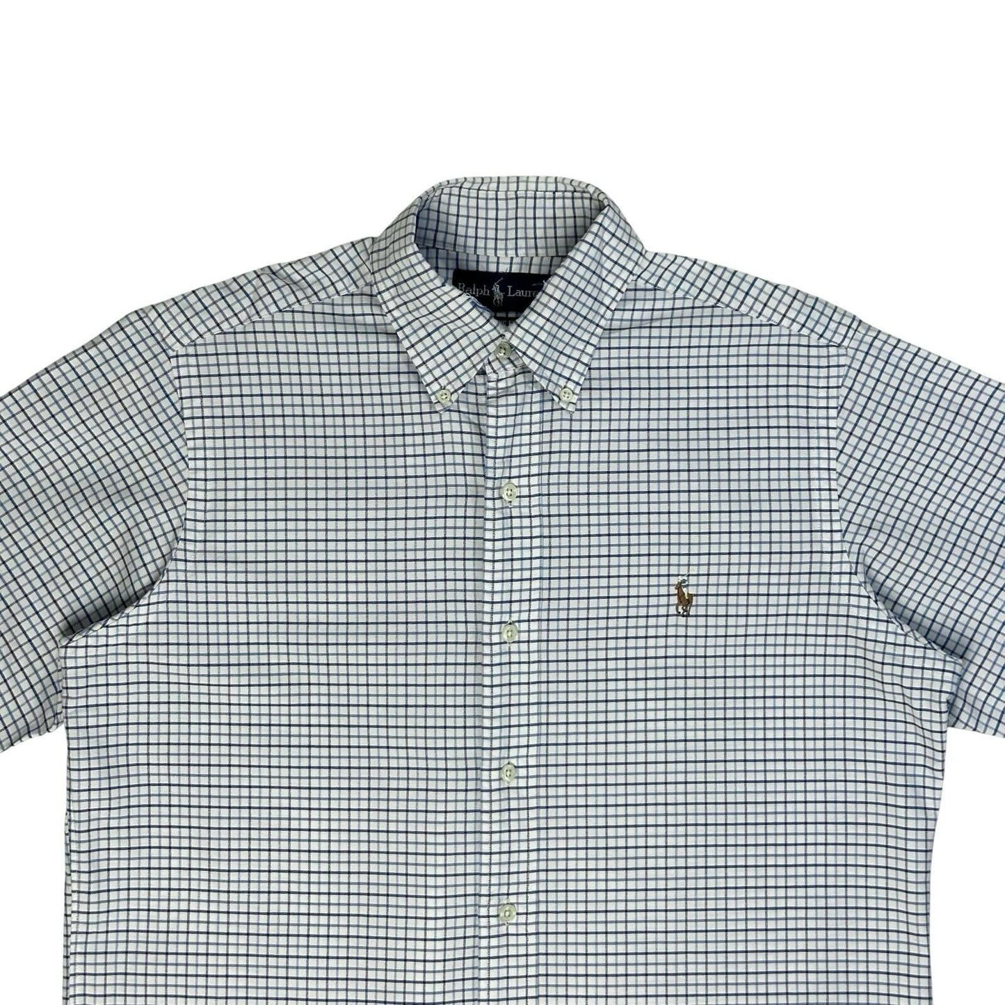 Vintage Polo Ralph Lauren Shirt Blue/White Check Men’s Large