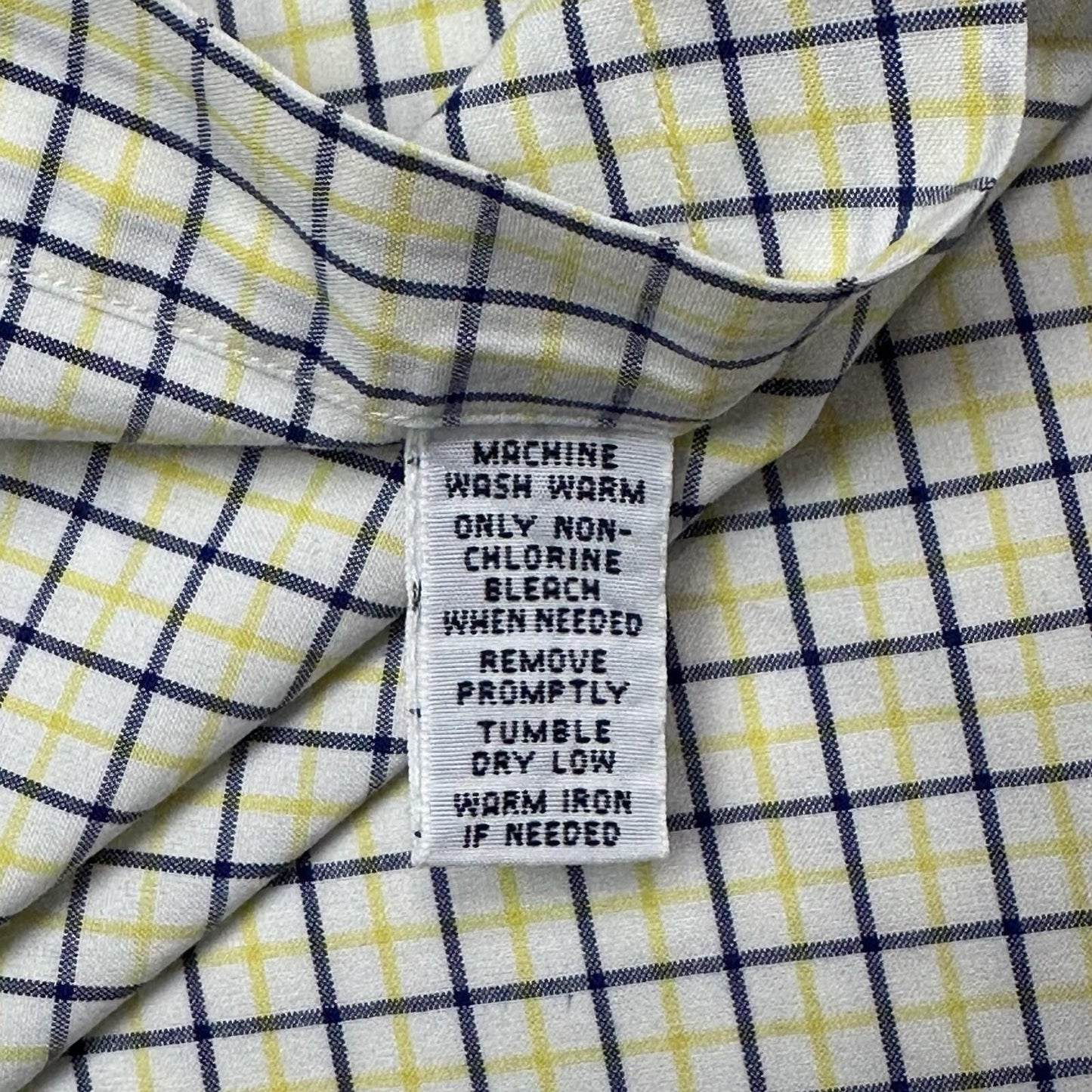 Vintage Polo Ralph Lauren Shirt Men’s Large Yellow, Blue And White Check
