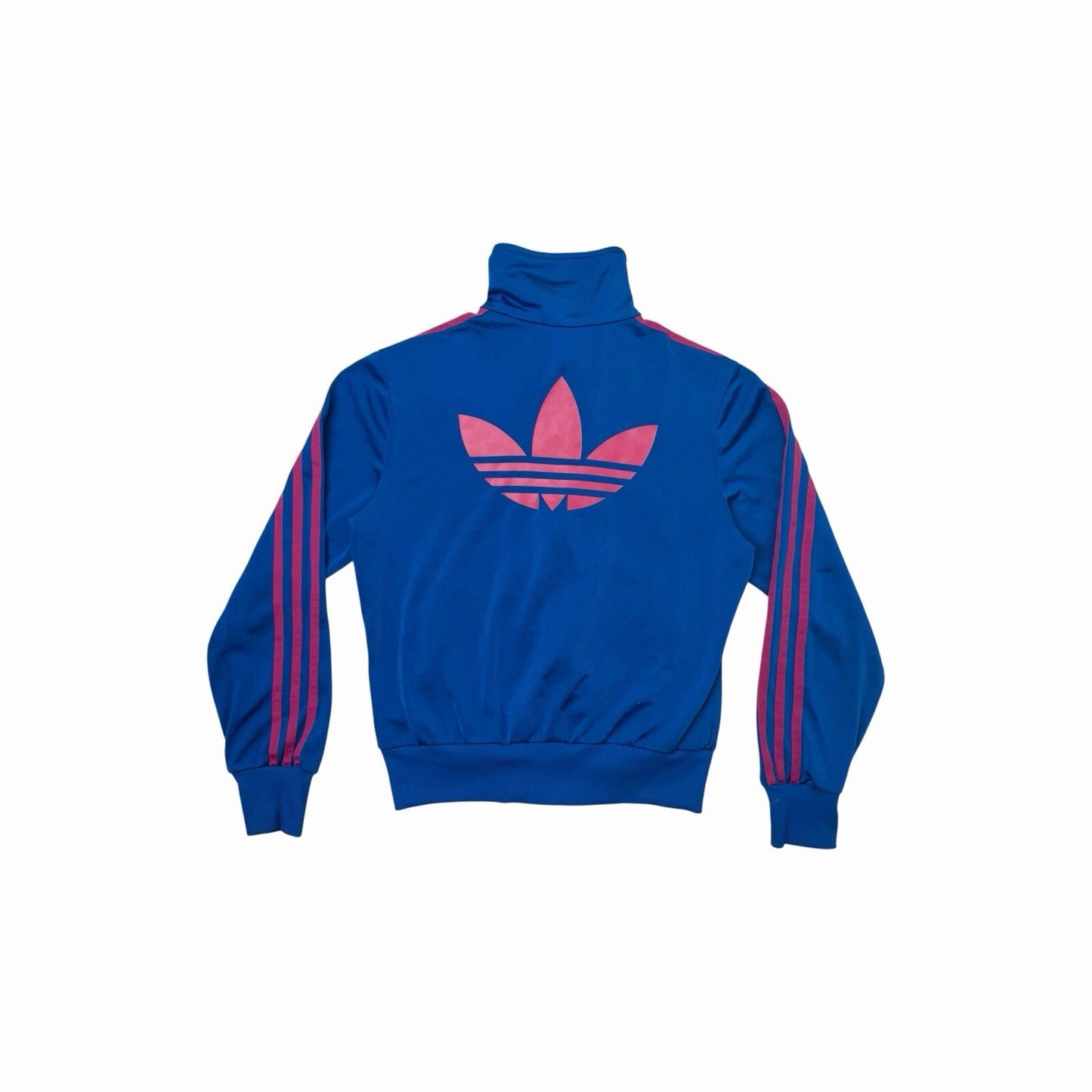Vintage Adidas Track Jacket Women’s 12UK Blue And Pink Retro Sportswear