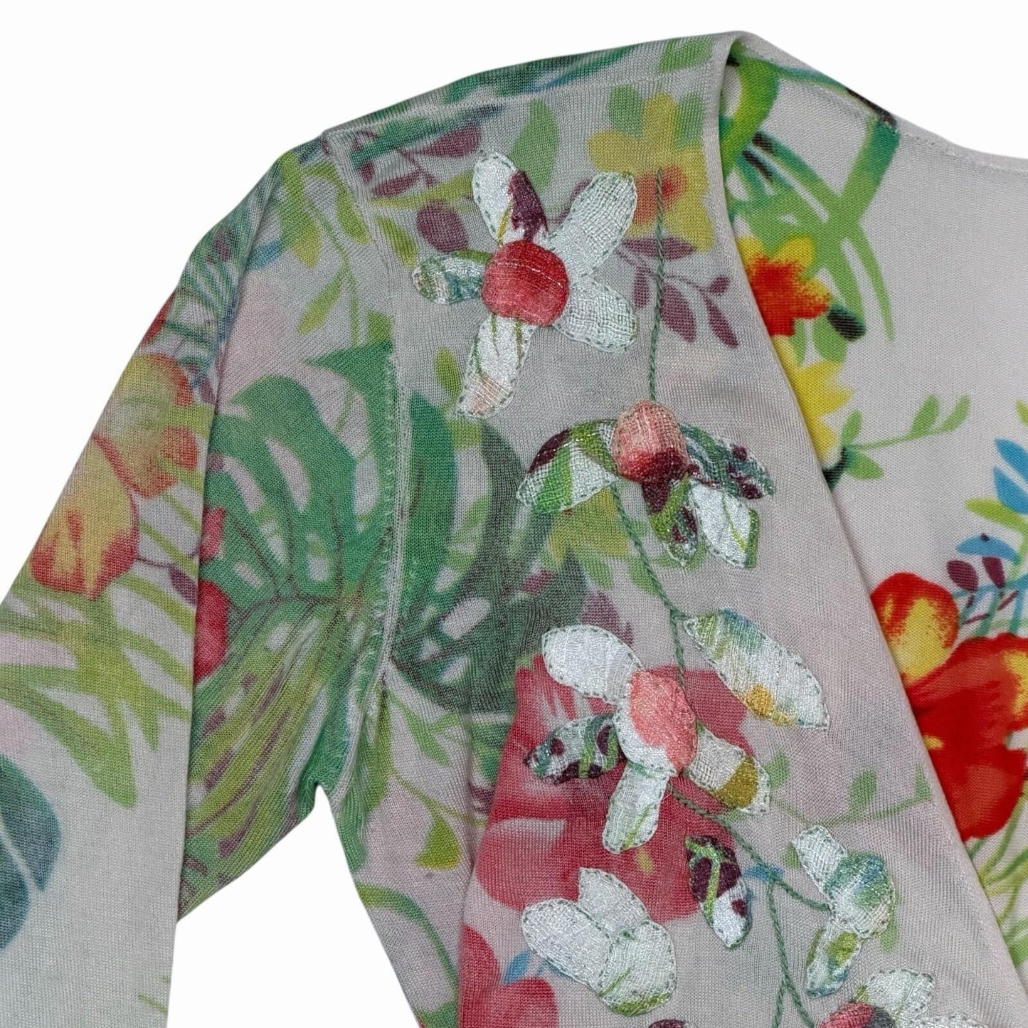 00’s Armani Collezioni Top Women’s Medium Floral Design Multicoloured