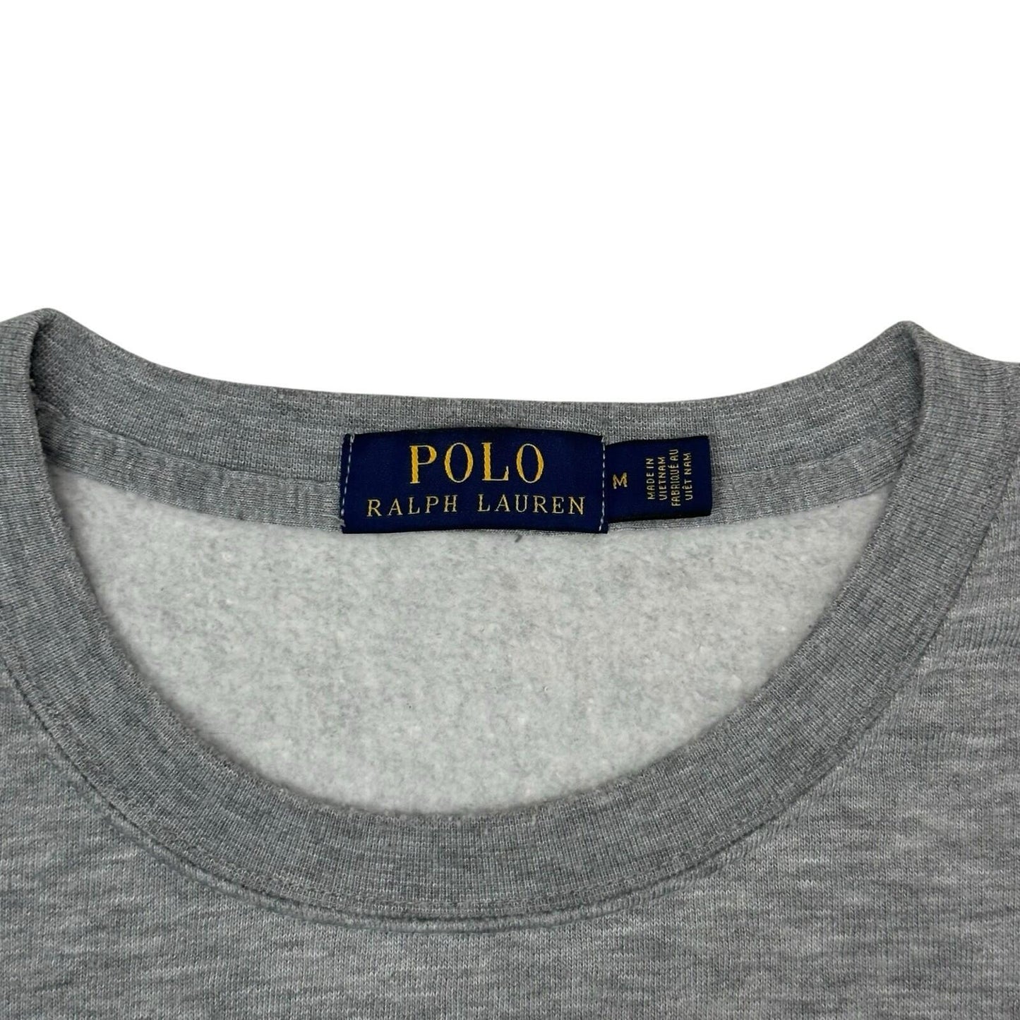 Polo Ralph Lauren Jumper Men’s Medium Grey Spellout Logo Graphic Design