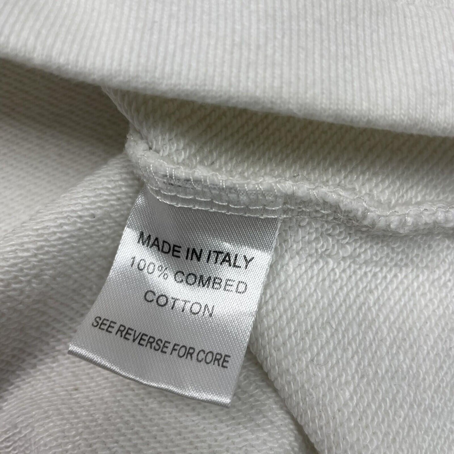 Vintage Trussardi Jumper Men’s Modern Large White Made In Italy Embroidered