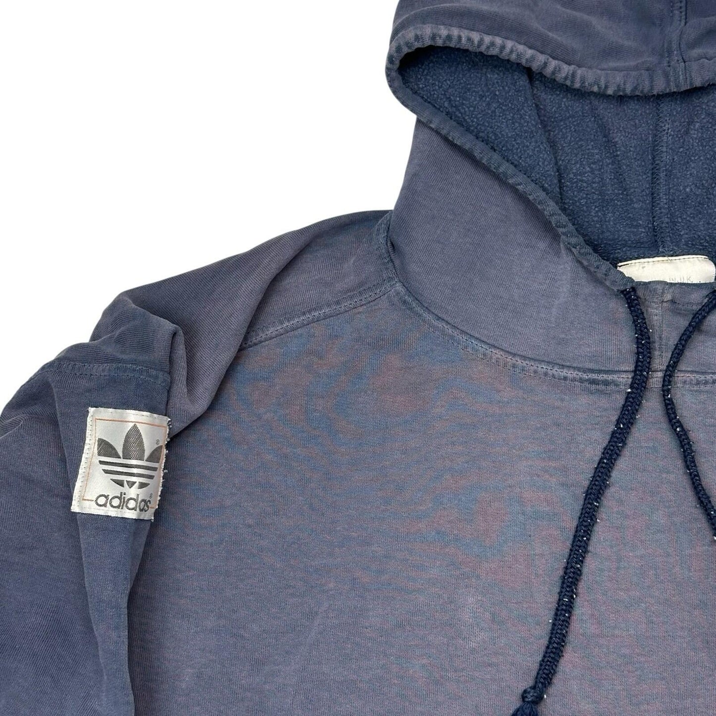 Vintage 1980’s Adidas Hoodie Men’s Large Navy Blue Made In UK