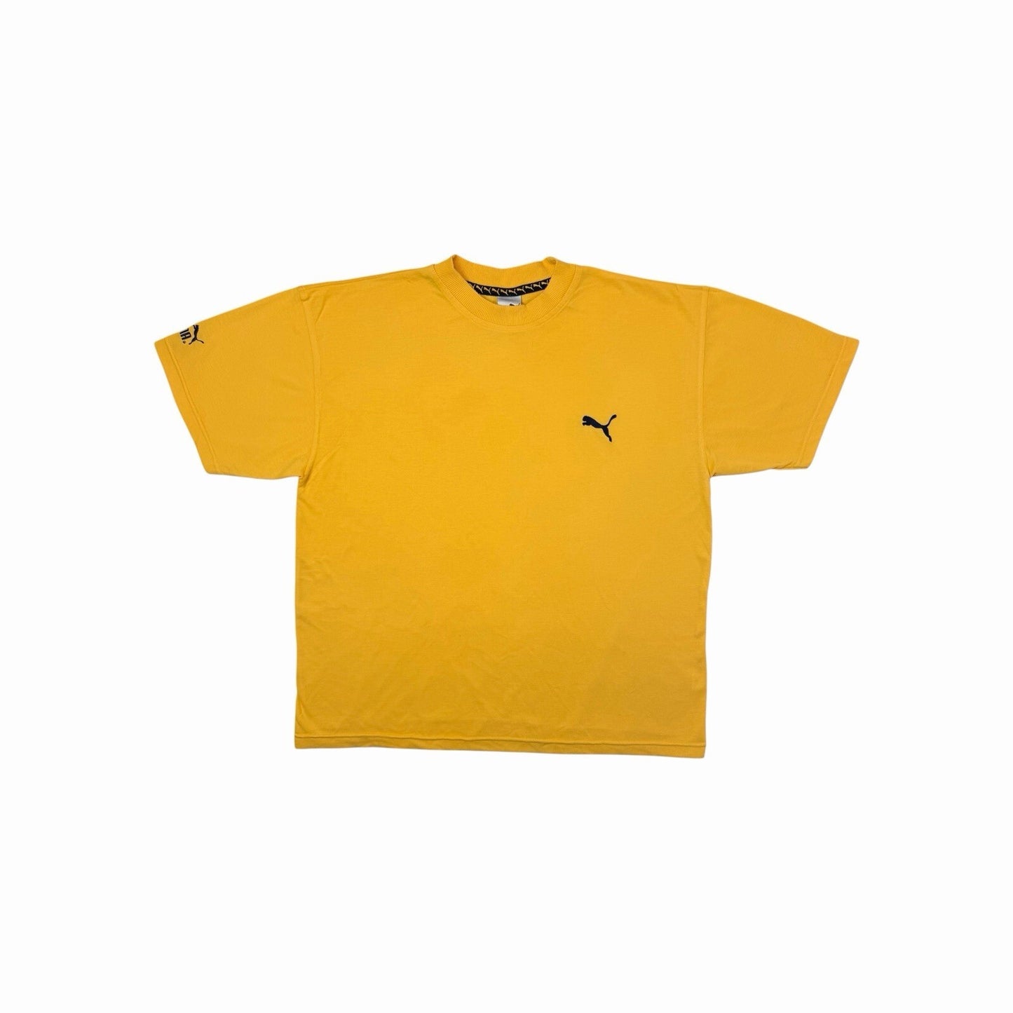 Vintage Puma T-Shirt Men's Medium Yellow Embroidered 80’s/90’s Retro Sportswear