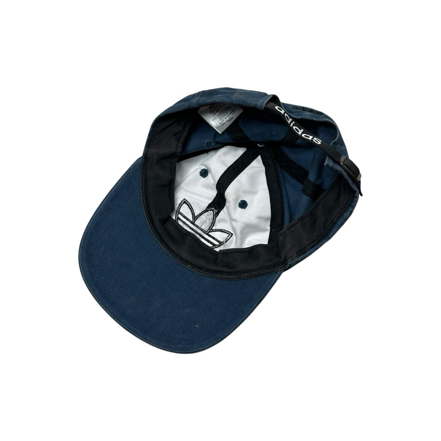Vintage Adidas Cap Navy Blue OSFA Embroidered Trefoil Logo 90’s Sportswear