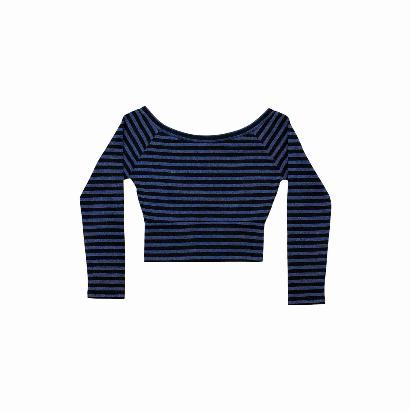 Kikka The Diary Of Stripe Top Women’s Small Blue And Black Japanese Brand