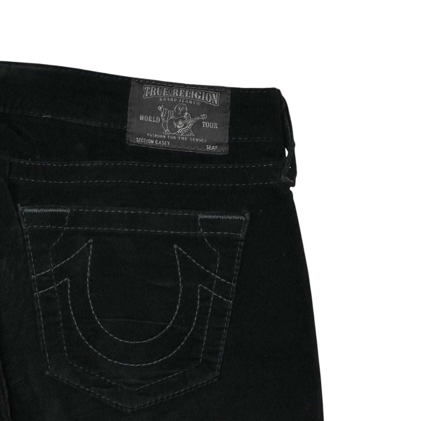 00’s True Religion Casey Velour Trousers Women’s 29w 30l Low Rise Made In USA